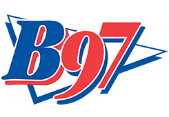 B97 logo in blue and red with a bold stylized number 97 and star-shaped background.