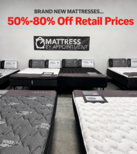 Explore our mattress selection and save 50–80% off retail prices at Mattress By Appointment Bloomington.