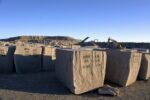 Blocks of standard gray Indiana Limestone at the B.G. Hoadley quarry