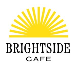 Brightside Cafe logo featuring a yellow sunburst above the cafe name, located in Bloomington, Indiana, known for its 100% gluten-free menu and welcoming atmosphere.