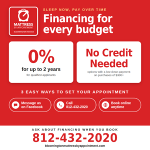 Ask about 0% financing for up to two years for qualified applicants and no-credit-needed options. Call (812) 432-2020.