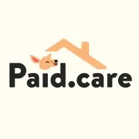 Logo of Paid.care featuring a stylized rooftop with a friendly kangaroo over the text 'Paid.care'.